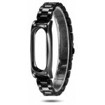 Elegantný oceľový remienok pre Mi Band 2 Black