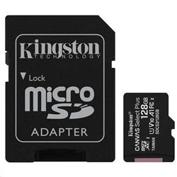 128 GB microSDXC Kingston Canvas Select Plus Class 10 + adaptér