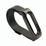 Luxusný oceľový remienok pre Mi Band 2 Black lesklý