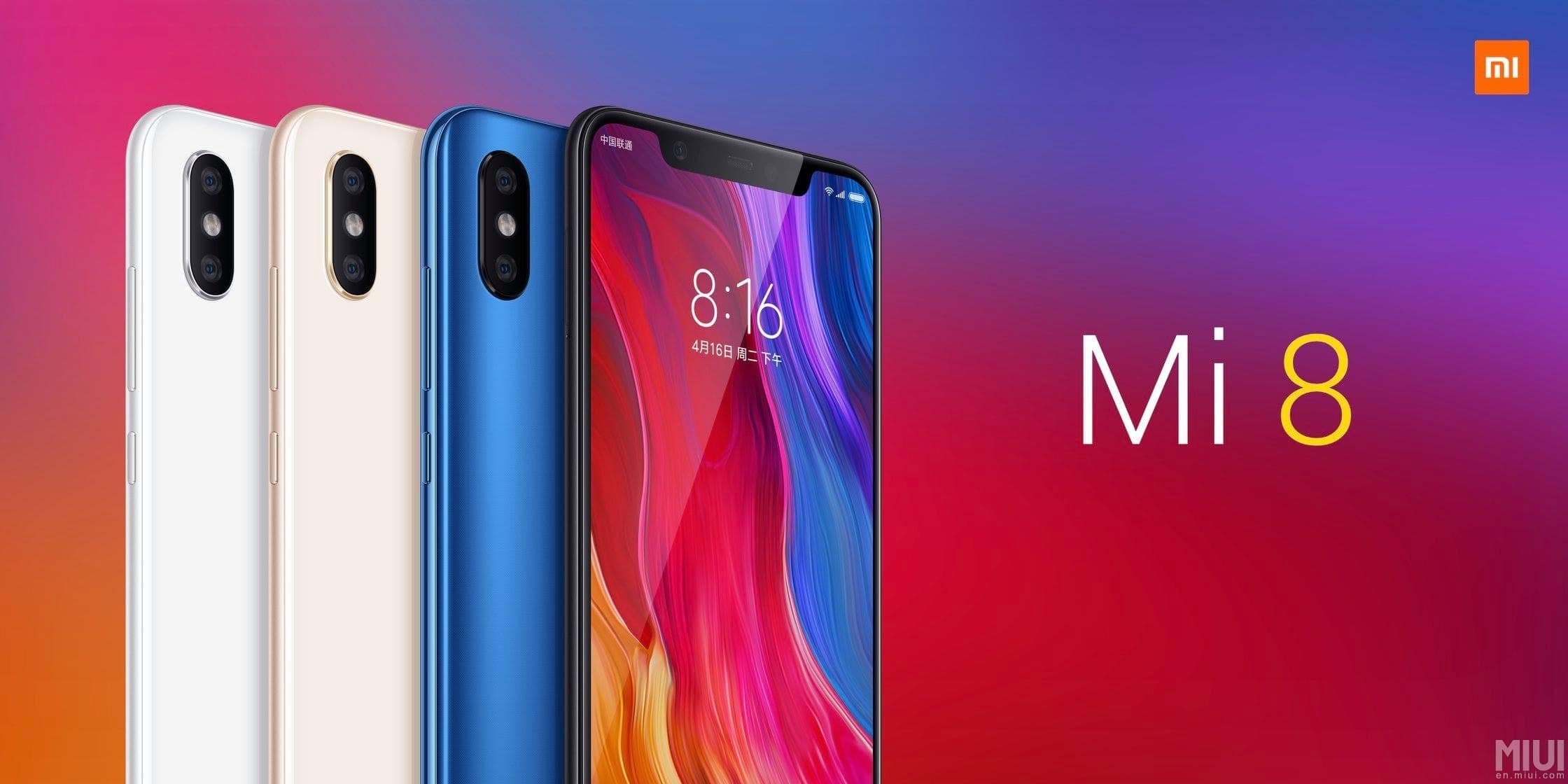 Xiaomi Mi 8 farebne varianty