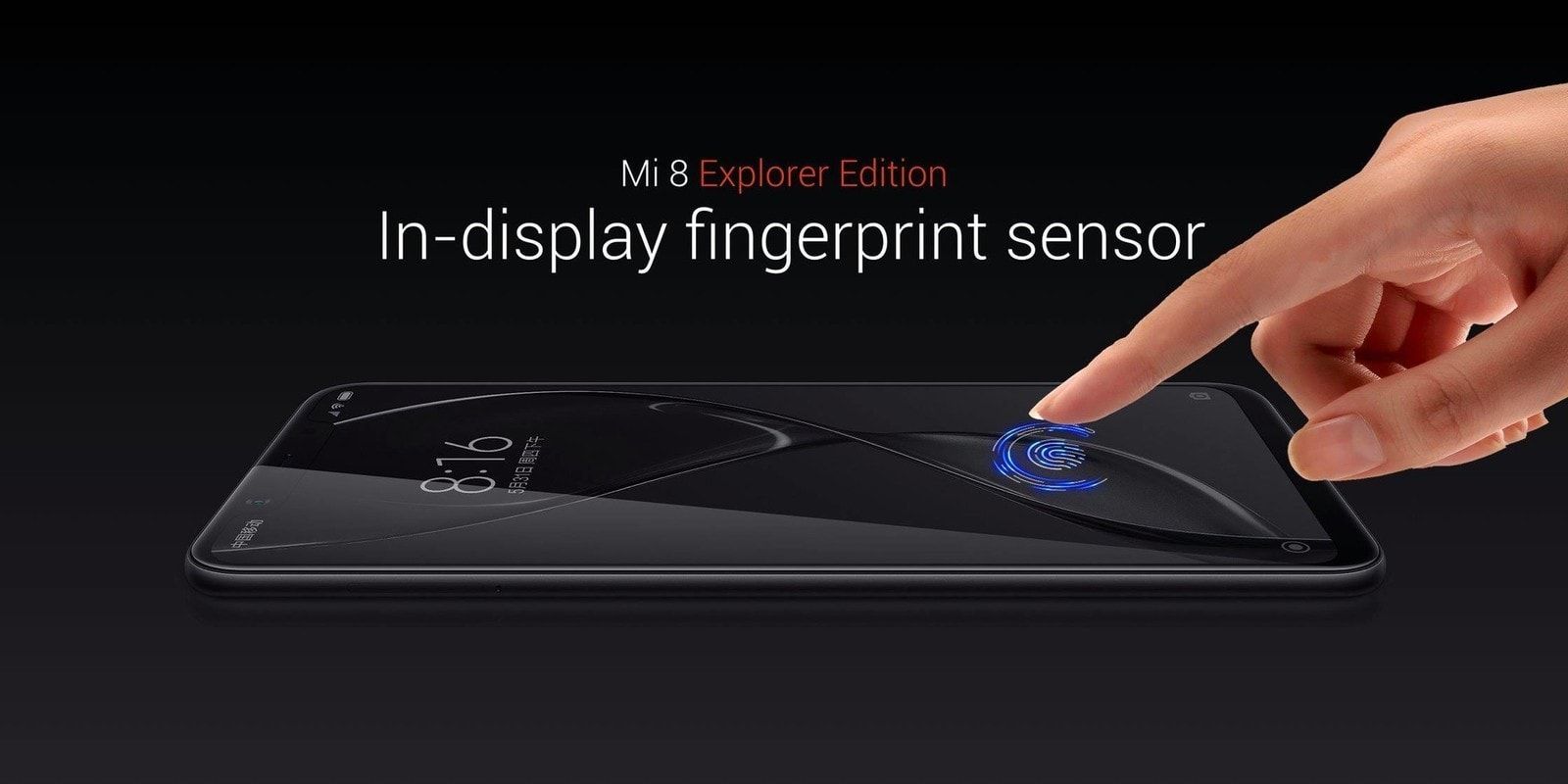 Xiaomi Mi 8 integrovaný odltacok prsta v displeji