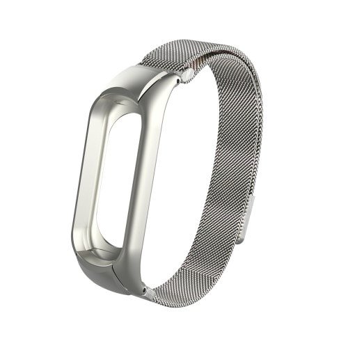 Luxusný kovový remienok pre Xiaomi Mi Band 3 Strieborný