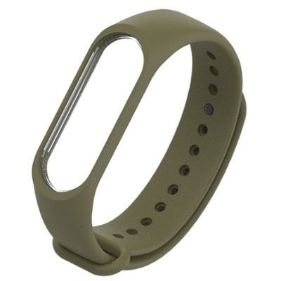 Náhradný silikónový a vodeodolný remienok pre Xiaomi Mi Band 3 tmavozelený