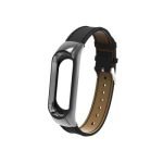 Kožený remienok pre Xiaomi Mi Band 3 Čierny