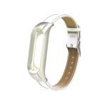 Kožený remienok pre Xiaomi Mi Band 3 Biely