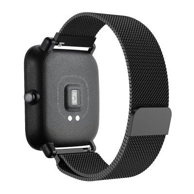 Luxusný oceľový remienok pre Xiaomi Amazfit Bip Čierny