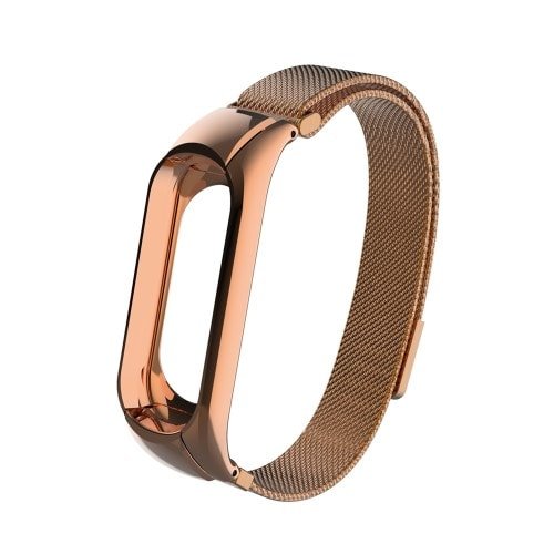 Luxusný kovový remienok pre Xiaomi Mi Band 3 Rúžovo Zlatý