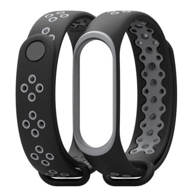Remienok pre Xiaomi Mi Band 3 Sivočierny