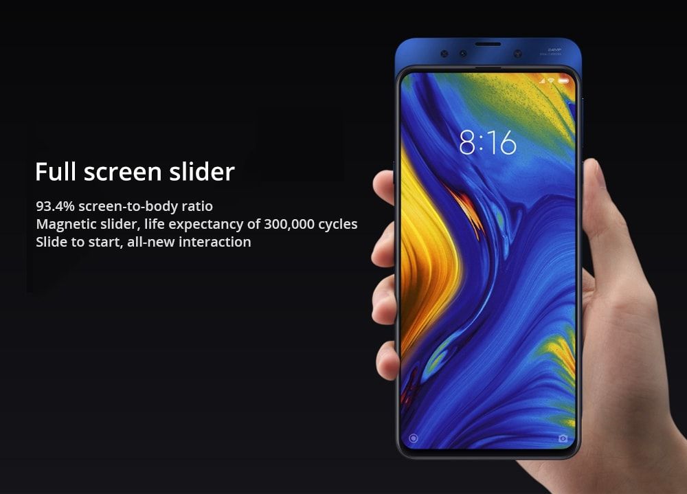 Xiaomi Mi Mix 3 vysúvací mechanizmus