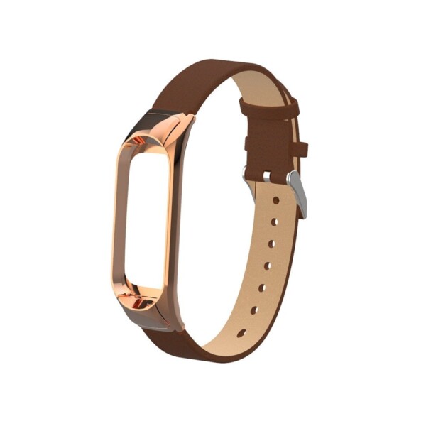 Kožený remienok pre Xiaomi Mi Band 3 Brown