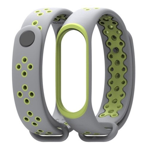 Mijobs Remienok pre Xiaomi Mi Band 3 ZelenoSivý