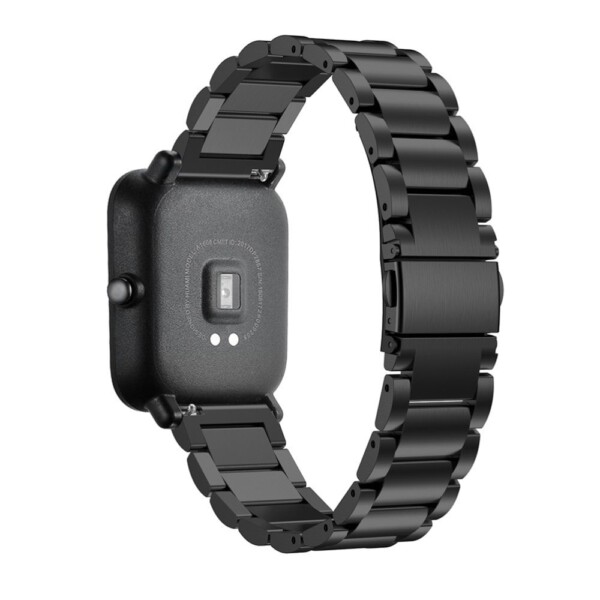 Elegantný oceľový remienok pre Xiaomi Amazfit Bip, GTS, GTR 42 mm Čierny – Obrázok 2
