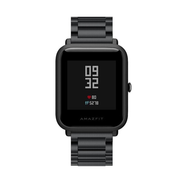 Elegantný oceľový remienok pre Xiaomi Amazfit Bip, GTS, GTR 42 mm Čierny – Obrázok 3