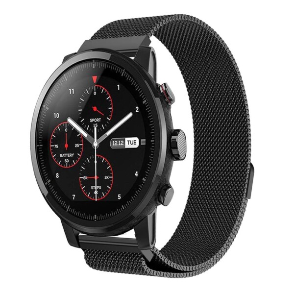 Luxusný oceľový remienok pre Xiaomi Amazfit Pace a Stratos Strieborný