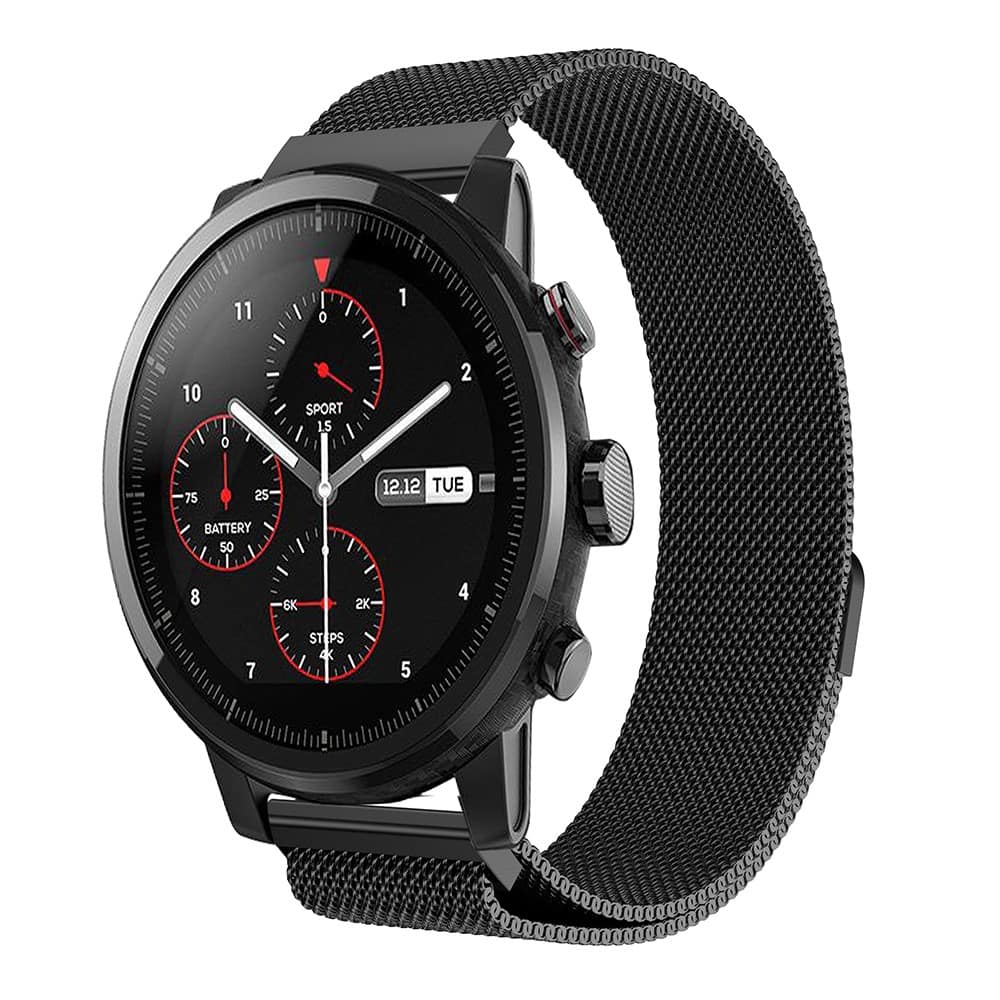 Luxusný oceľový remienok pre Xiaomi Amazfit Pace a Stratos Strieborný