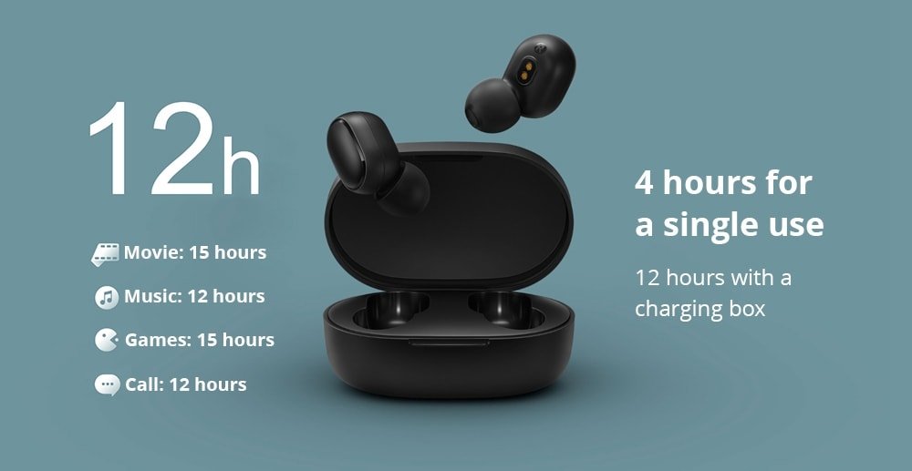 xiaomi redmi airdots vydrz sluchadiel na jedno nabitie