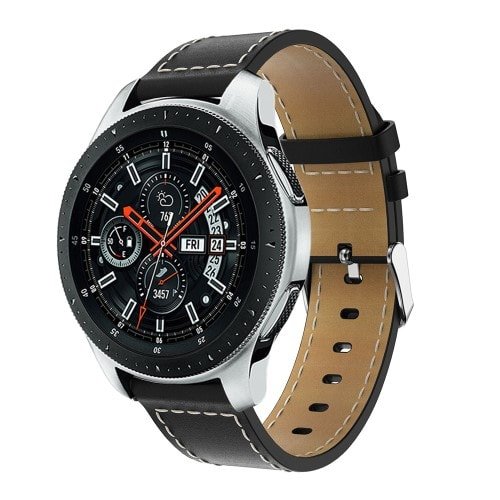 Elegantný kožený remienok pre Xiaomi Amazfit hodinky Čierny