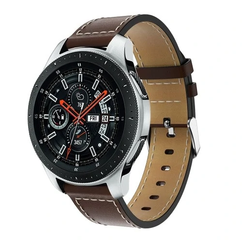 Elegantný kožený remienok pre Xiaomi Amazfit hodinky Tmavohnedý