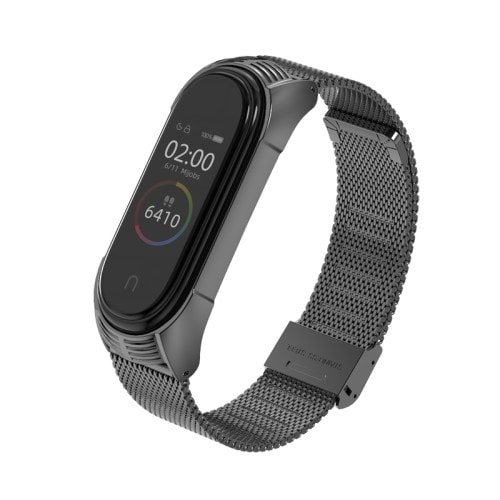 Kovový remienok pre Xiaomi Mi Band 4 Čierny