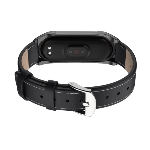 Remienok pre Xiaomi Mi Band 4 kožený čierny