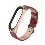 Elegantný kožený remienok pre Xiaomi Mi Band 4 Červený