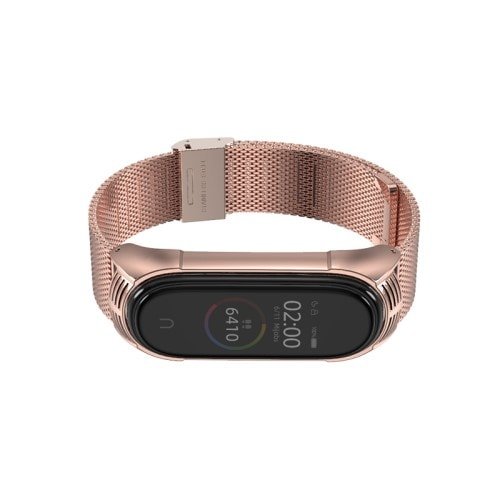 Oceľový pre Xiaomi Mi Band 4 Rúžovo zlatý