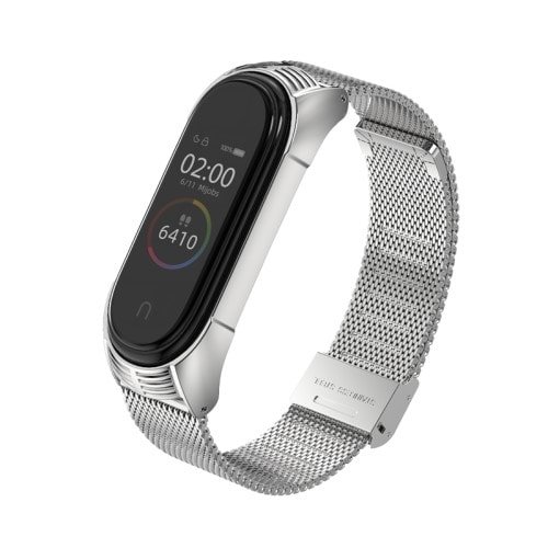 Kovový remienok pre Xiaomi Mi Band 4 Strieborný
