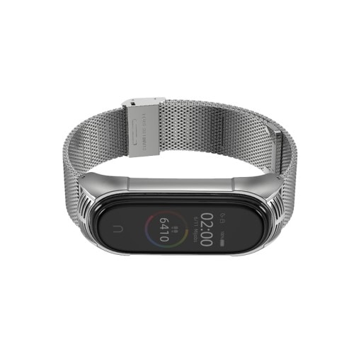 Luxusný oceľový remienok pre Xiaomi Mi Band 4 Strieborný