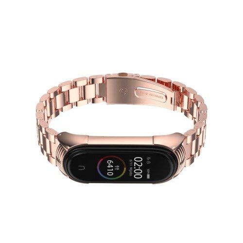 mi band kovovy remienok ruzovo zlaty
