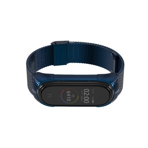 Luxusný kovový remienok pre Xiaomi Mi Band 4 Modrý – Obrázok 3