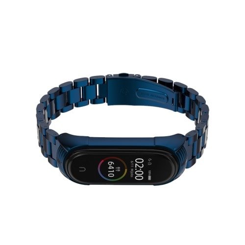 Elegantný kovový remienok pre Xiaomi Mi Band 4 Modrý – Obrázok 3