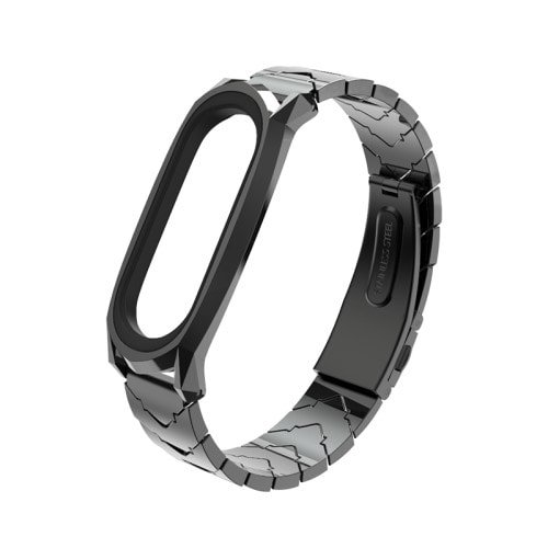 Štýlový kovový remienok pre Xiaomi Mi Band 4 Čierny