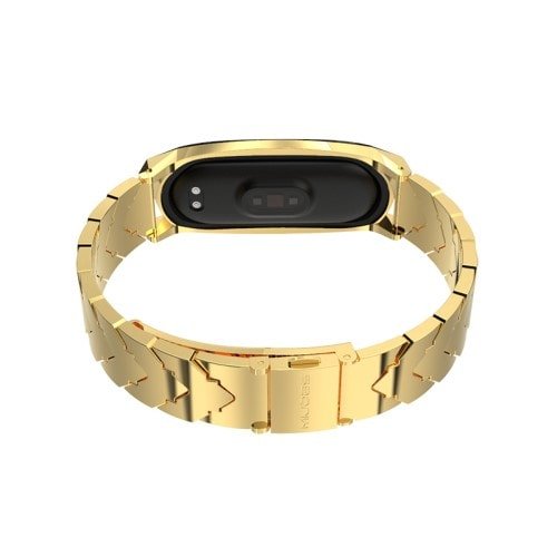 Štýlový kovový remienok pre Xiaomi Mi Band 4 Zlatý – Obrázok 4