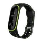 Silikónový remienok pre Xiaomi Mi Band 4 a 3 ČiernoZelený