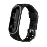 Silikónový remienok pre Xiaomi Mi Band 4 a 3 ČiernoSivý