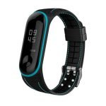 Silikónový remienok pre Xiaomi Mi Band 4 a 3 ČiernoModrý