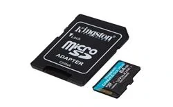 64 GB 4K microSDXC Kingston Canvas Go Plus + adaptér