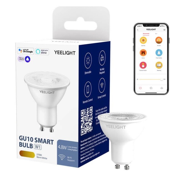 Yeelight GU10 W1 Inteligentná žiarovka (biela) – Obrázok 2