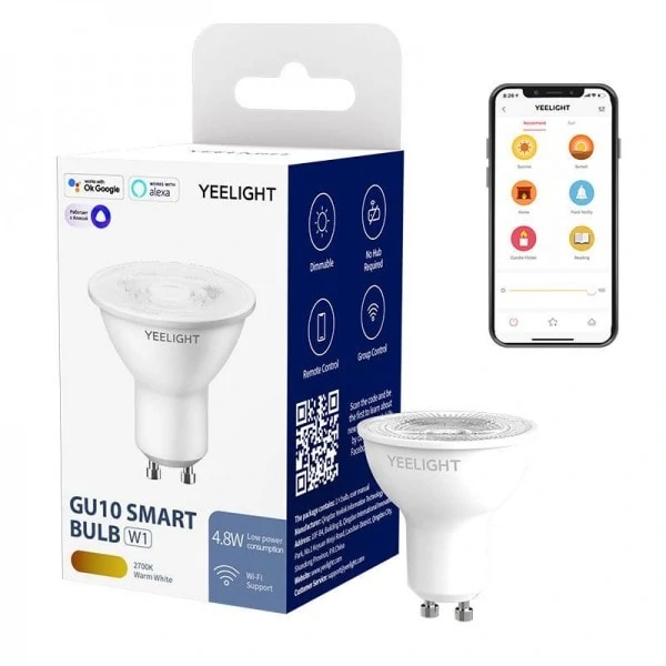 Yeelight GU10 W1 Inteligentná žiarovka (biela) – Obrázok 2