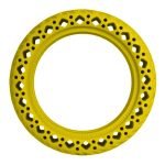 Žltá plná bezdušová gumená pneumatika pre Xiaomi kolobežky