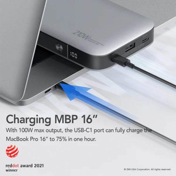 Xiaomi ZMI PowerBank 25000 mAh 210W (aj laptop nabíjanie) – Obrázok 5