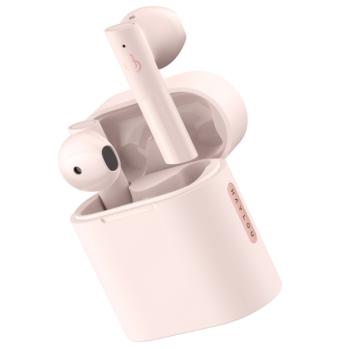 Earphones TWS Haylou Moripods (pink) cena