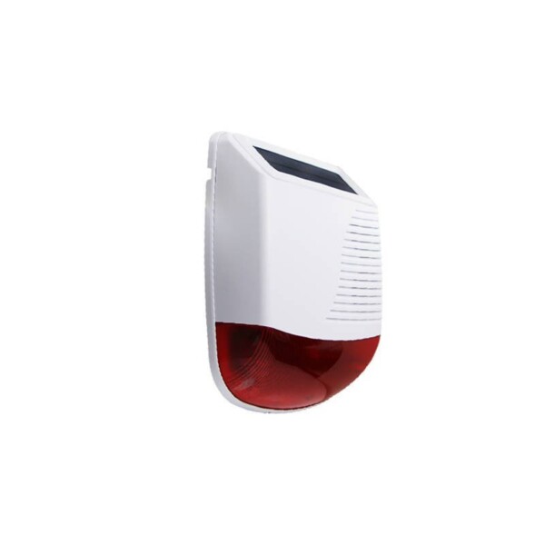 Wireless outdoor solar powered strobe light siren PE-520 PGST navod