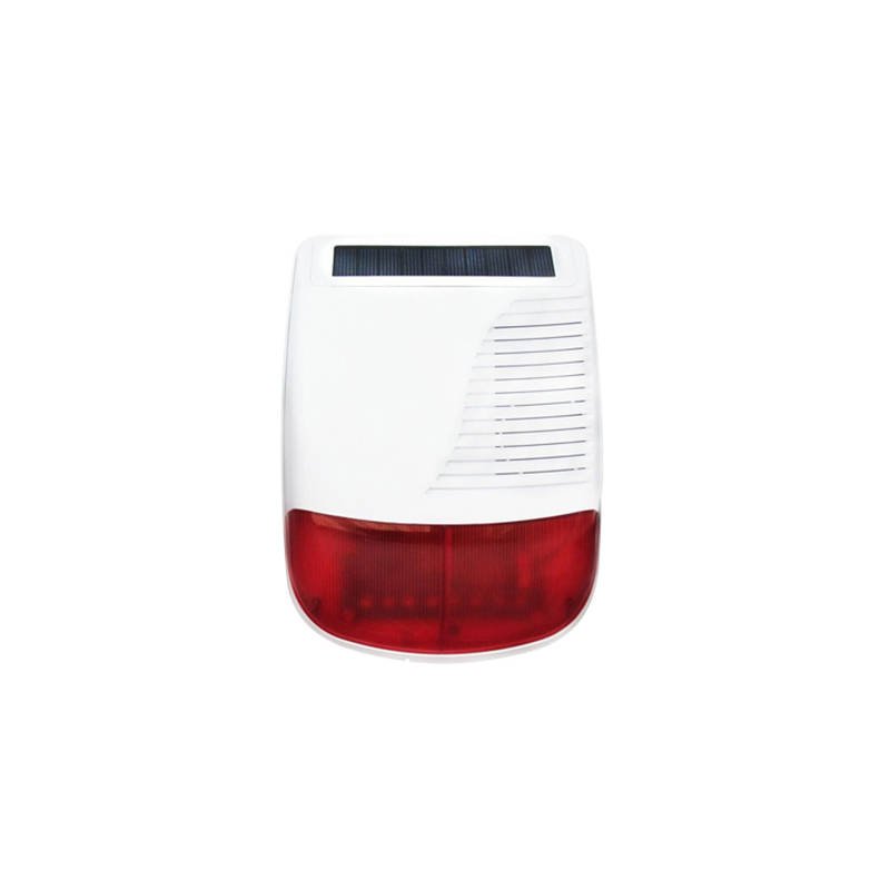 Wireless outdoor solar powered strobe light siren PE-520 PGST