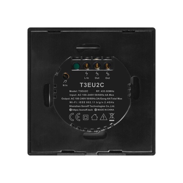 Smart Switch WiFi + RF 433 Sonoff T3 EU TX (2-channel) distributor
