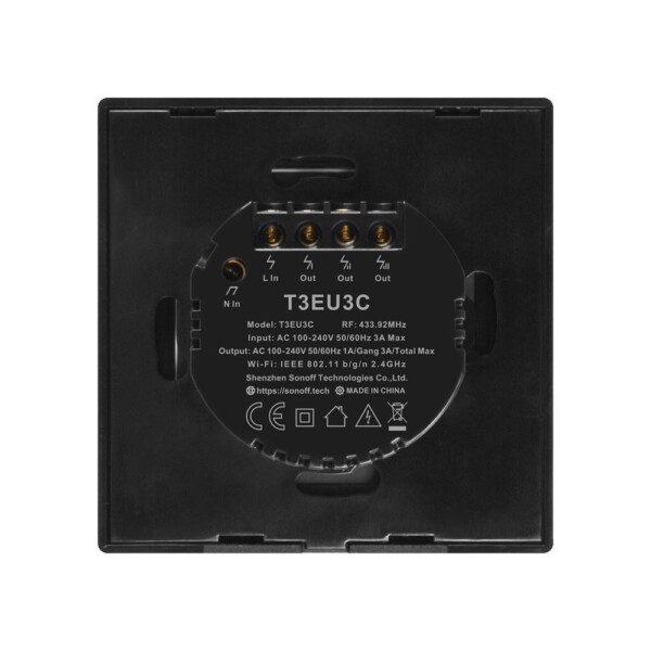 Smart Switch WiFi + RF 433 Sonoff T3 EU TX (3-channels) distributor
