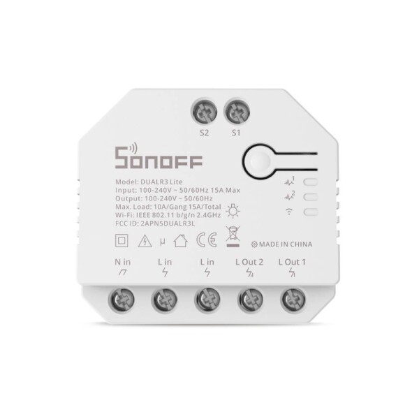 Smart switch WiFi Sonoff Dual R3 Lite navod
