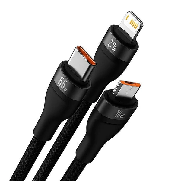 USB-C + micro USB + Lightning