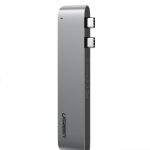 6-in-2 Adapter UGREEN CM251 USB-C Hub for MacBook Air / Pro (gray)