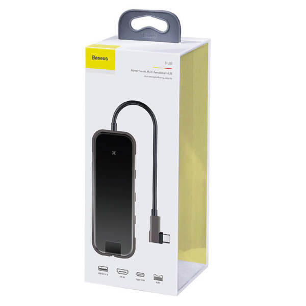 Adapter 6w1 Baseus Hub USB-C to 3x USB 3.0 + HDMI + USB-C PD + RJ45 Ethernet distributor
